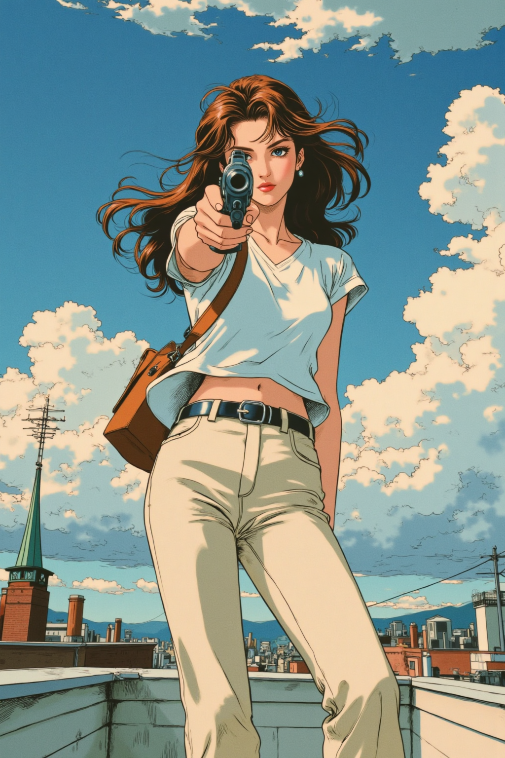 绮梦念旧_复古漫画卷发人物插画