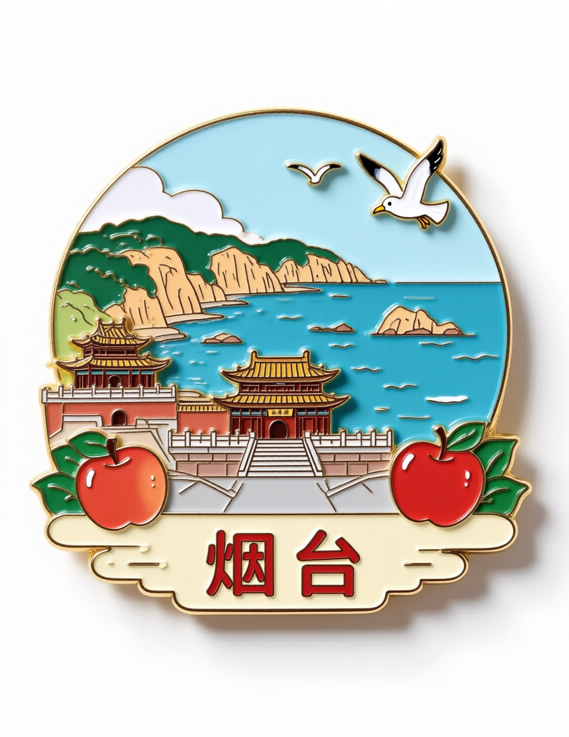Qwen千文_中文直出电商产品琅琊画材质图标徽章冰箱贴文创潮玩设计