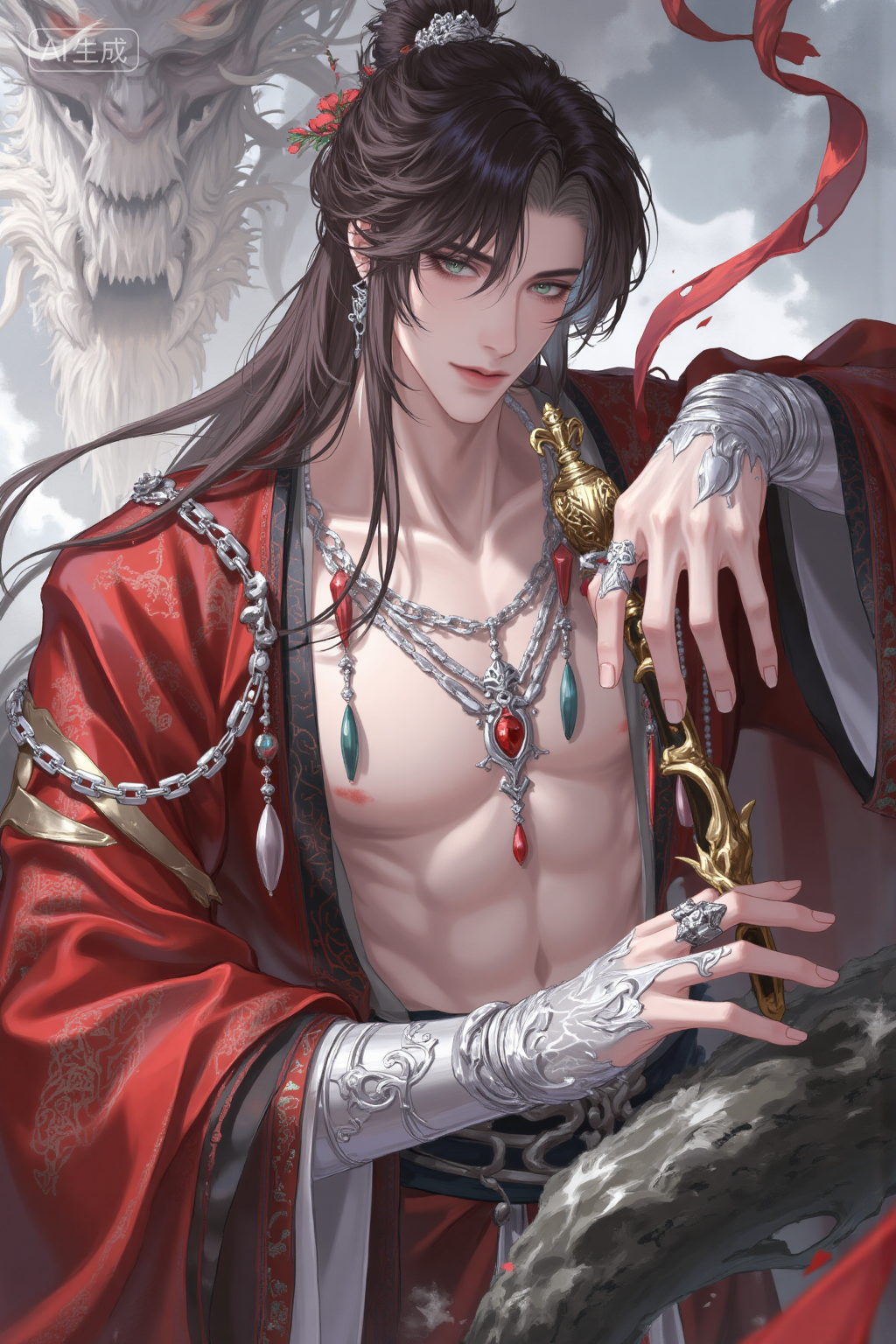 XWA_瑶光仙袂_华丽古风国风帅哥人物小说推文封漫画插画男