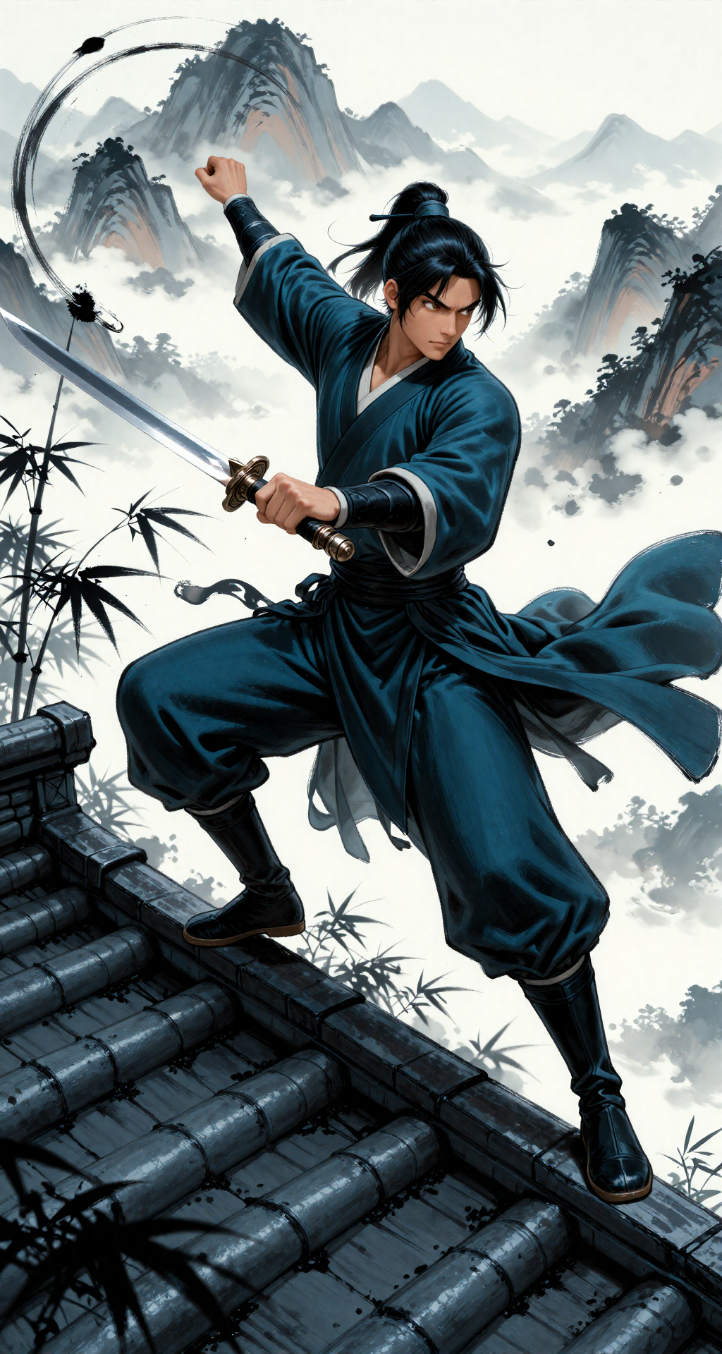 云海山巅的武者对峙
