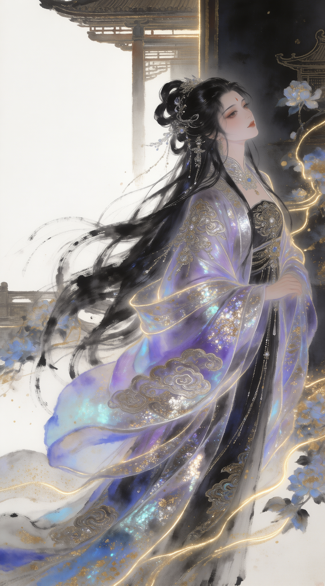 华服古韵的玄幻仕女