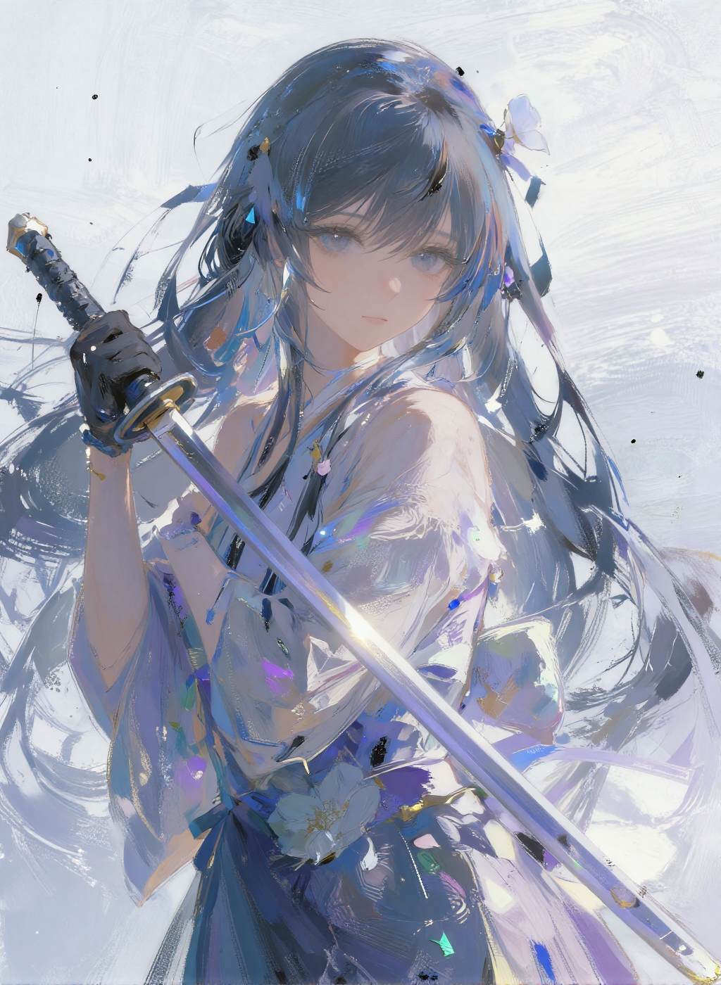 illustration with thick oil painting texture