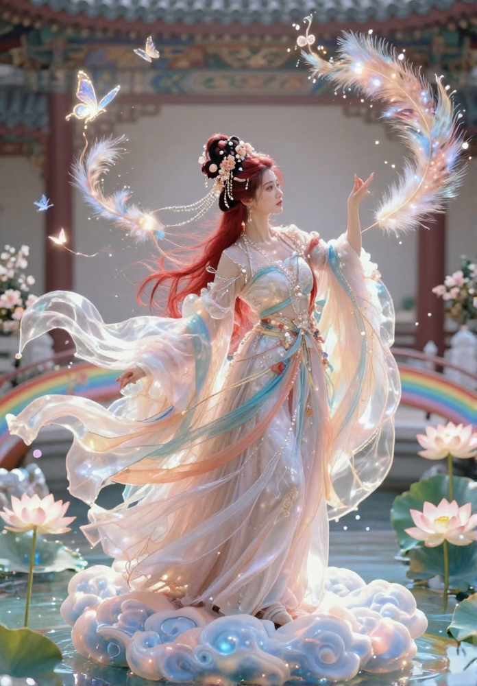 梦幻仙境中的彩虹花仙子