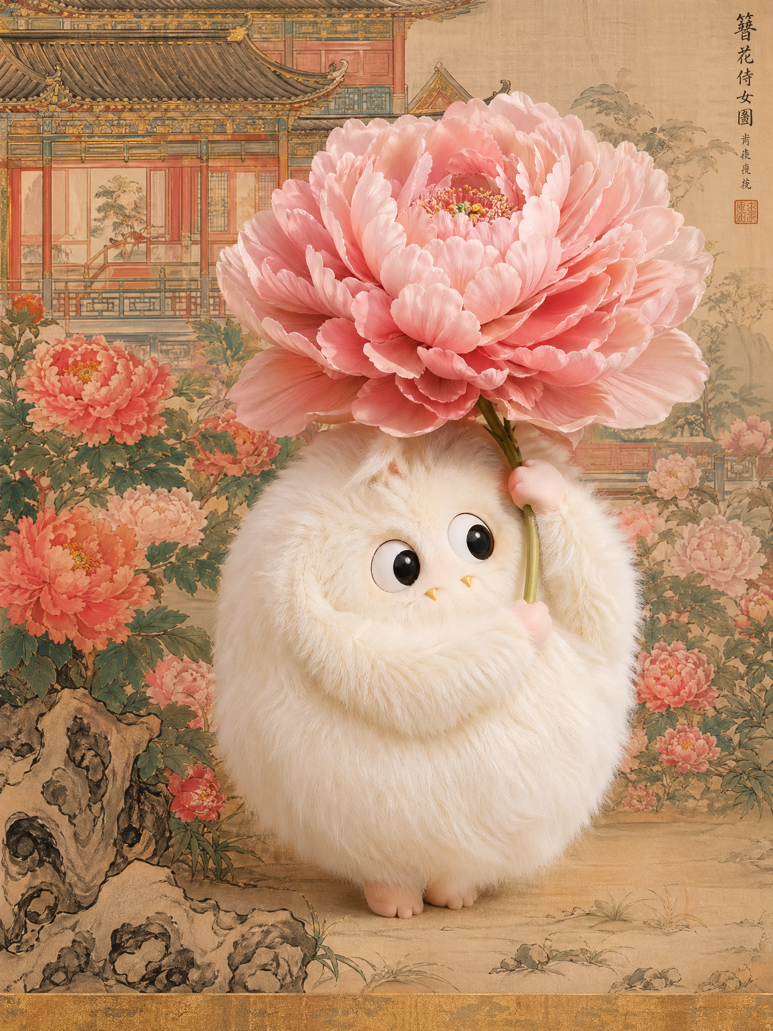 古画毛团｜3D萌物穿越名画｜文物复生治愈