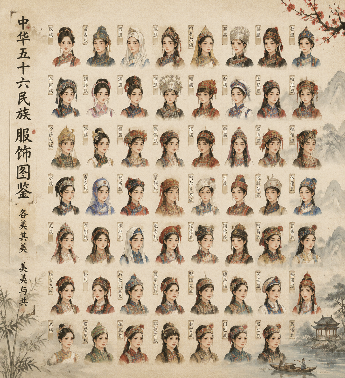中华五十六民族服饰图鉴
