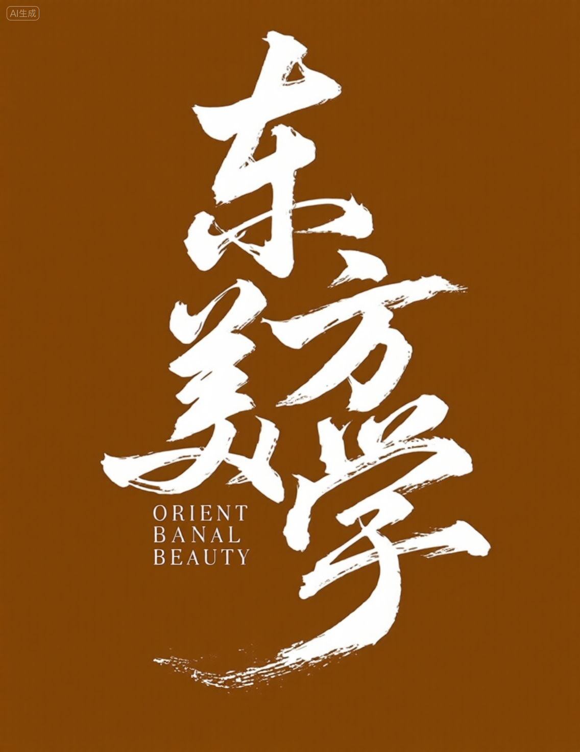 东方美学书法海报