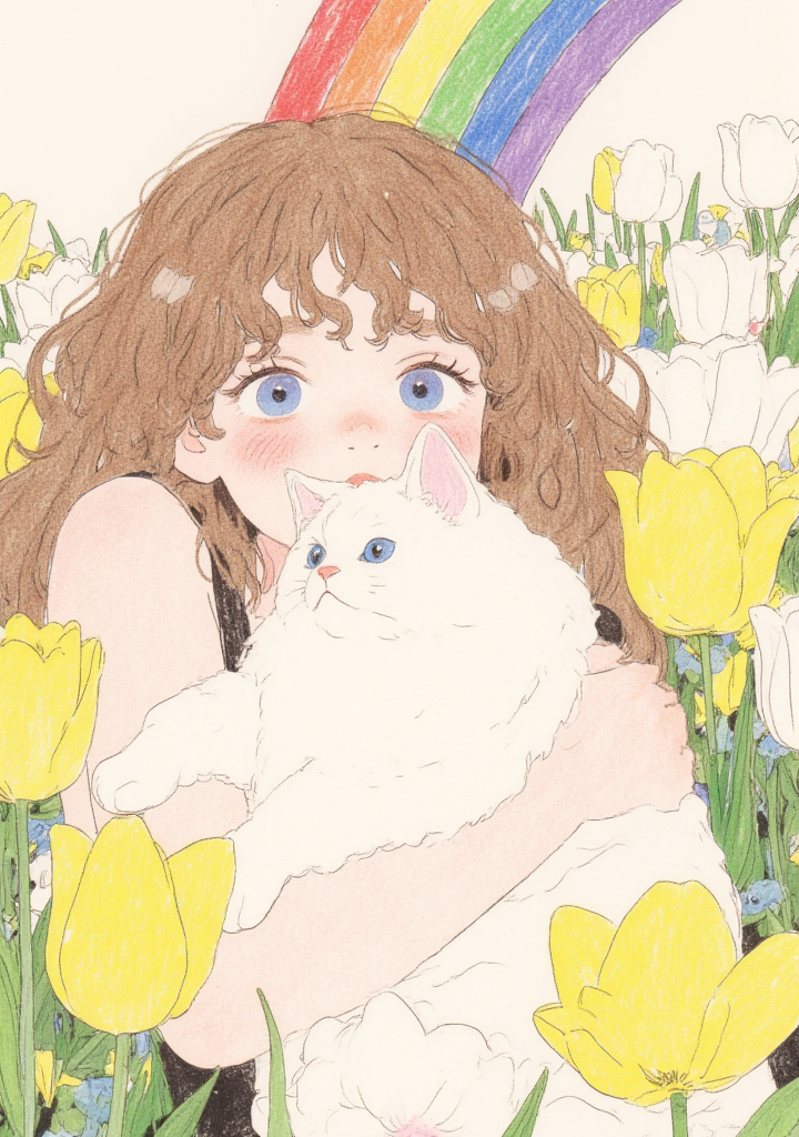 郁金香花田