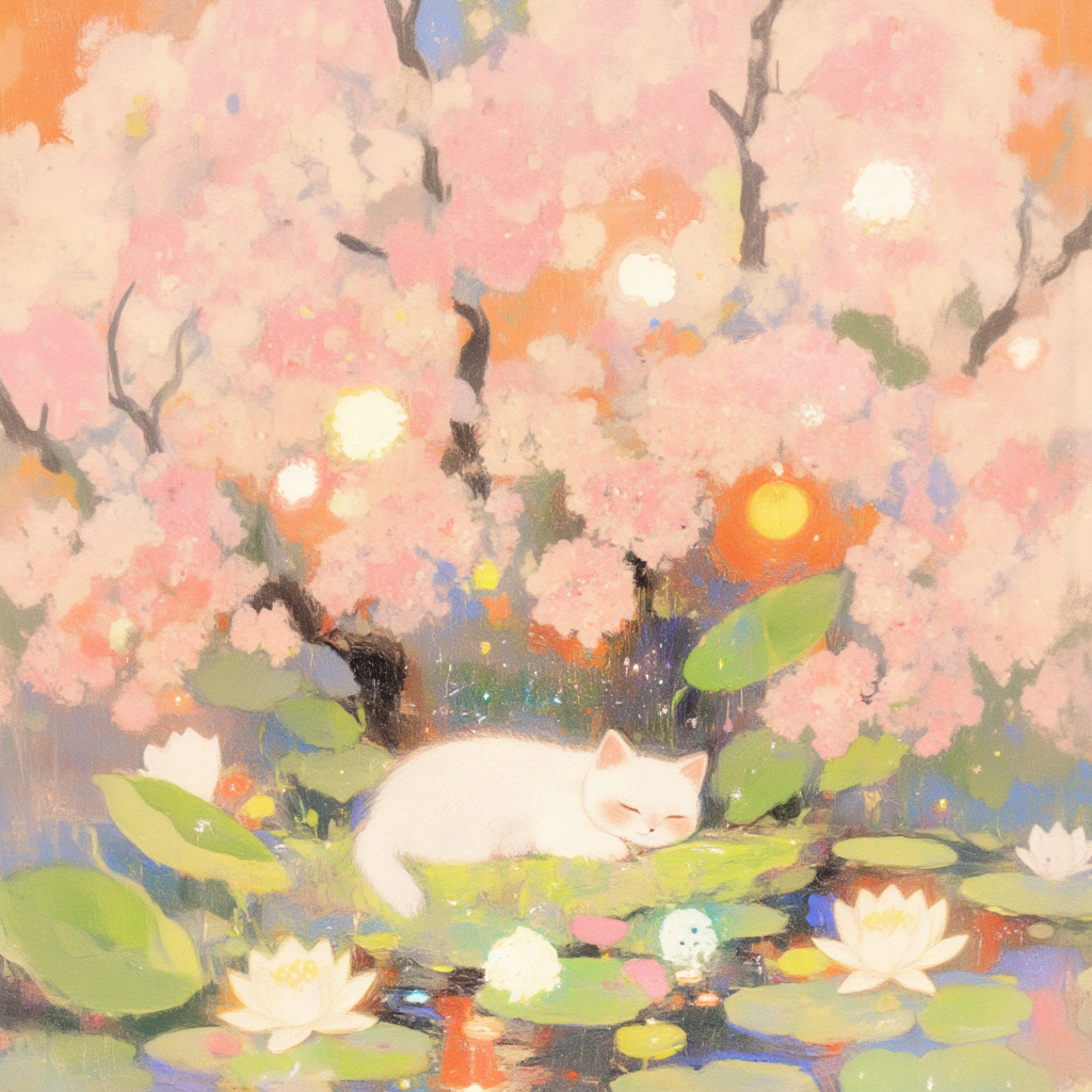 治愈猫咪插画/唯美绘本