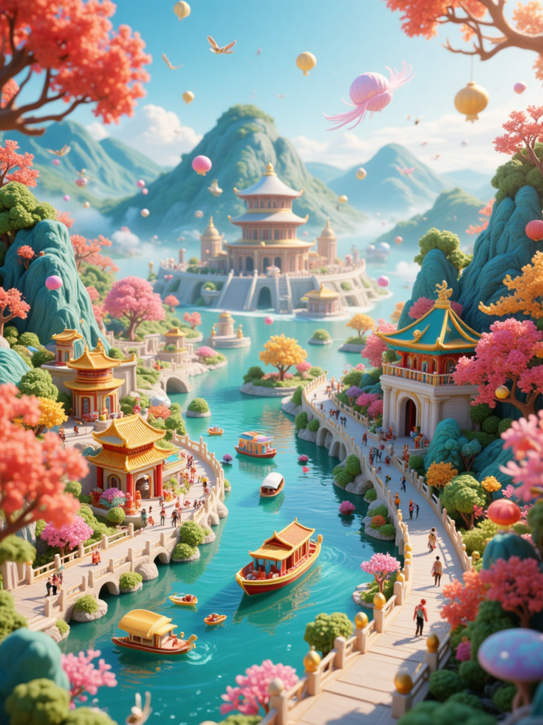 梦幻东方仙境水城