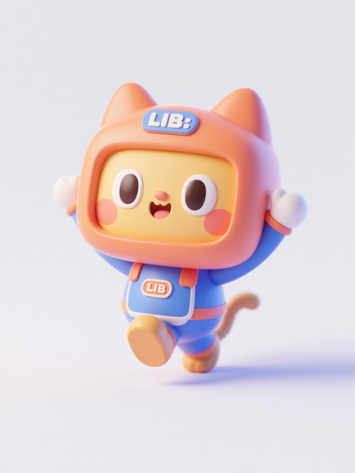可爱卡通猫咪机器人形象