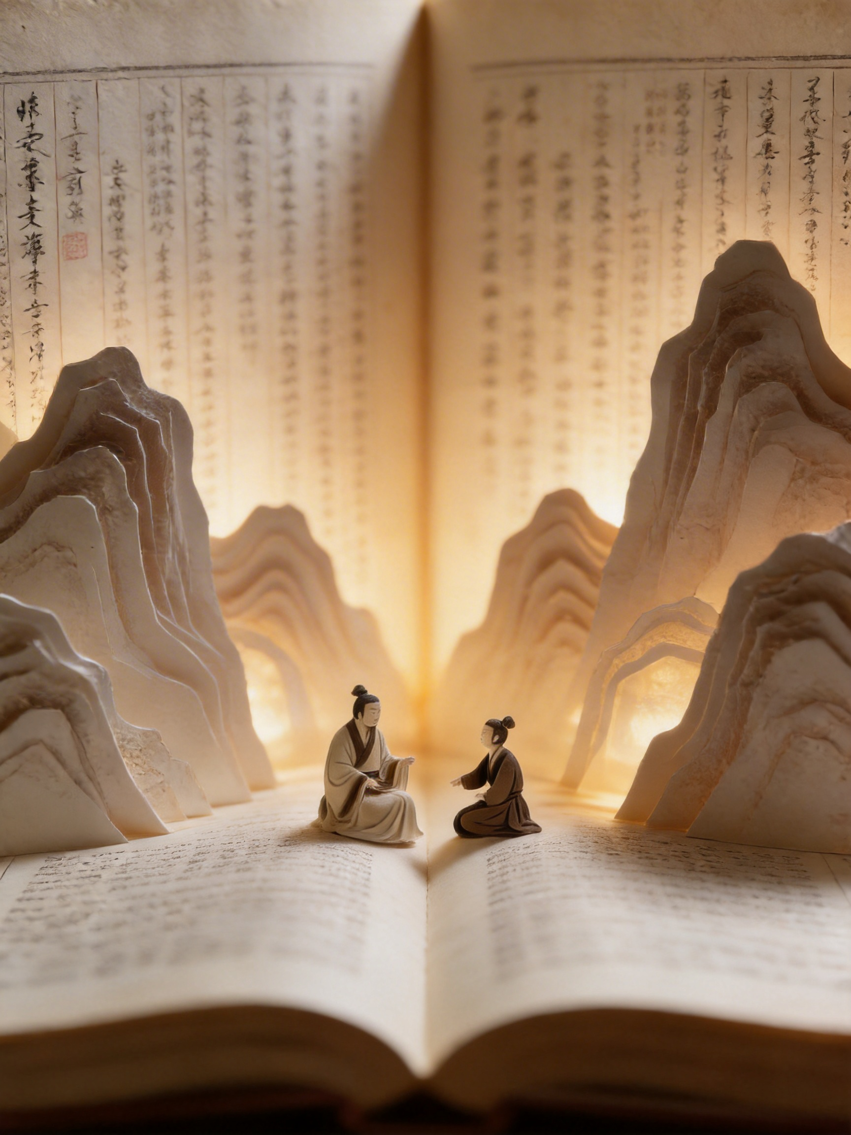 书页山谷中的古风师徒对谈