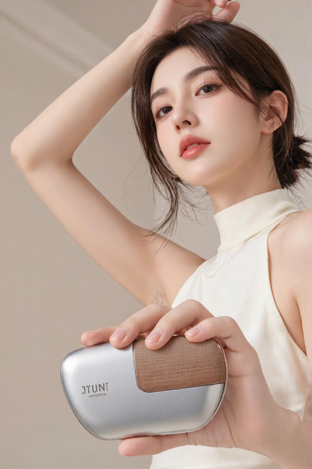 简约美妆产品展示人像
