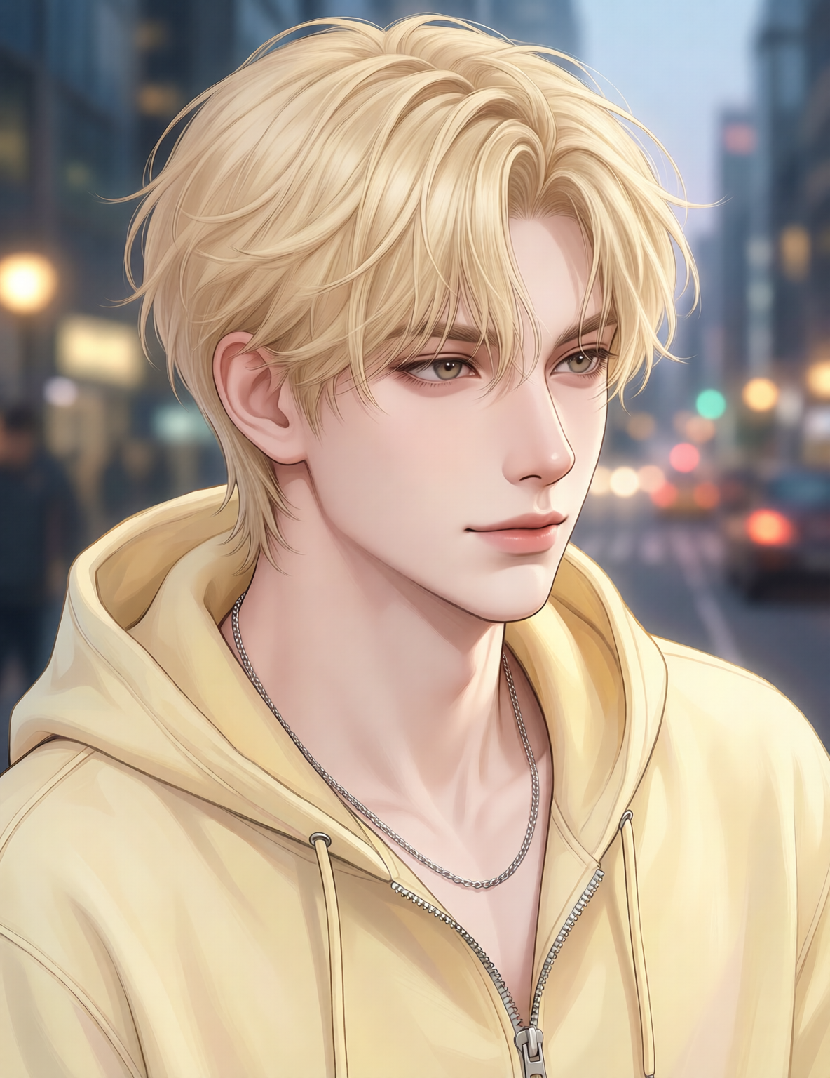XWA_叙事失格_绅士感男生都市帅哥小说封面推文插画