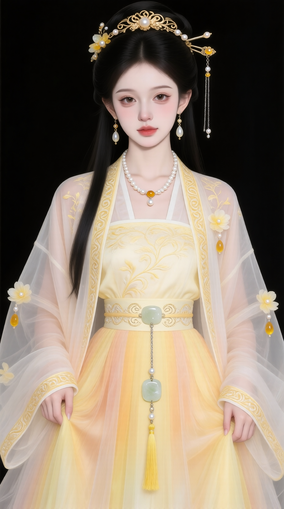 古风华服少女肖像