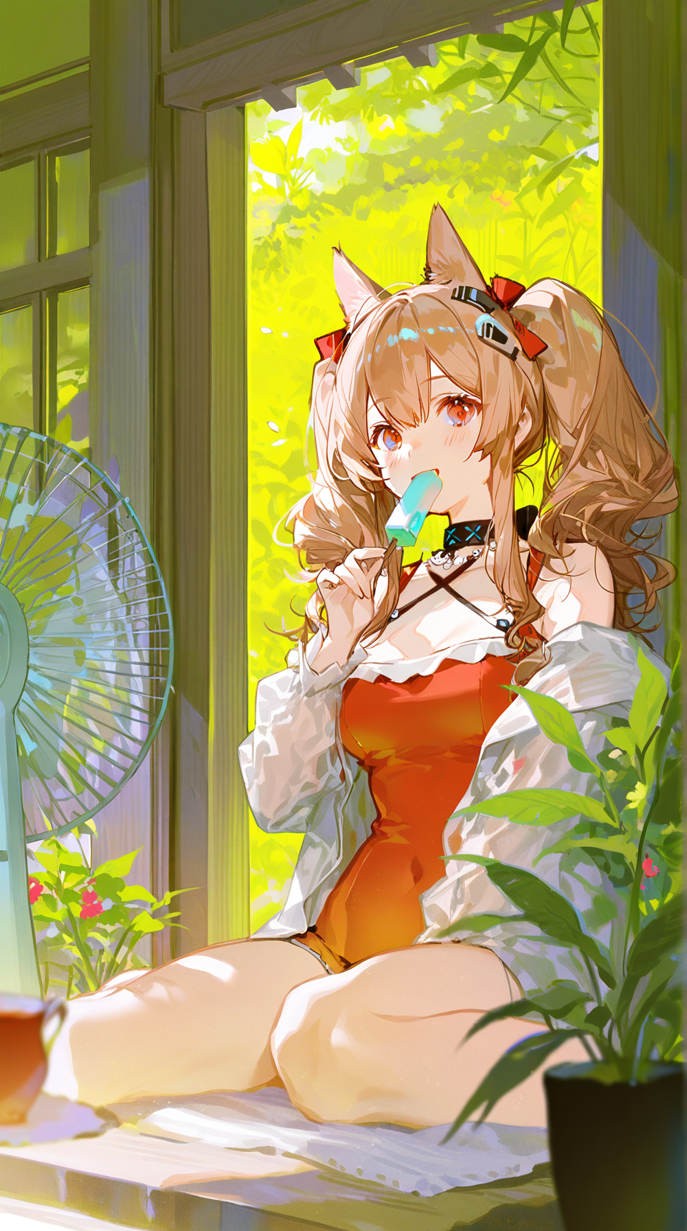 阳光窗边的兽耳少女