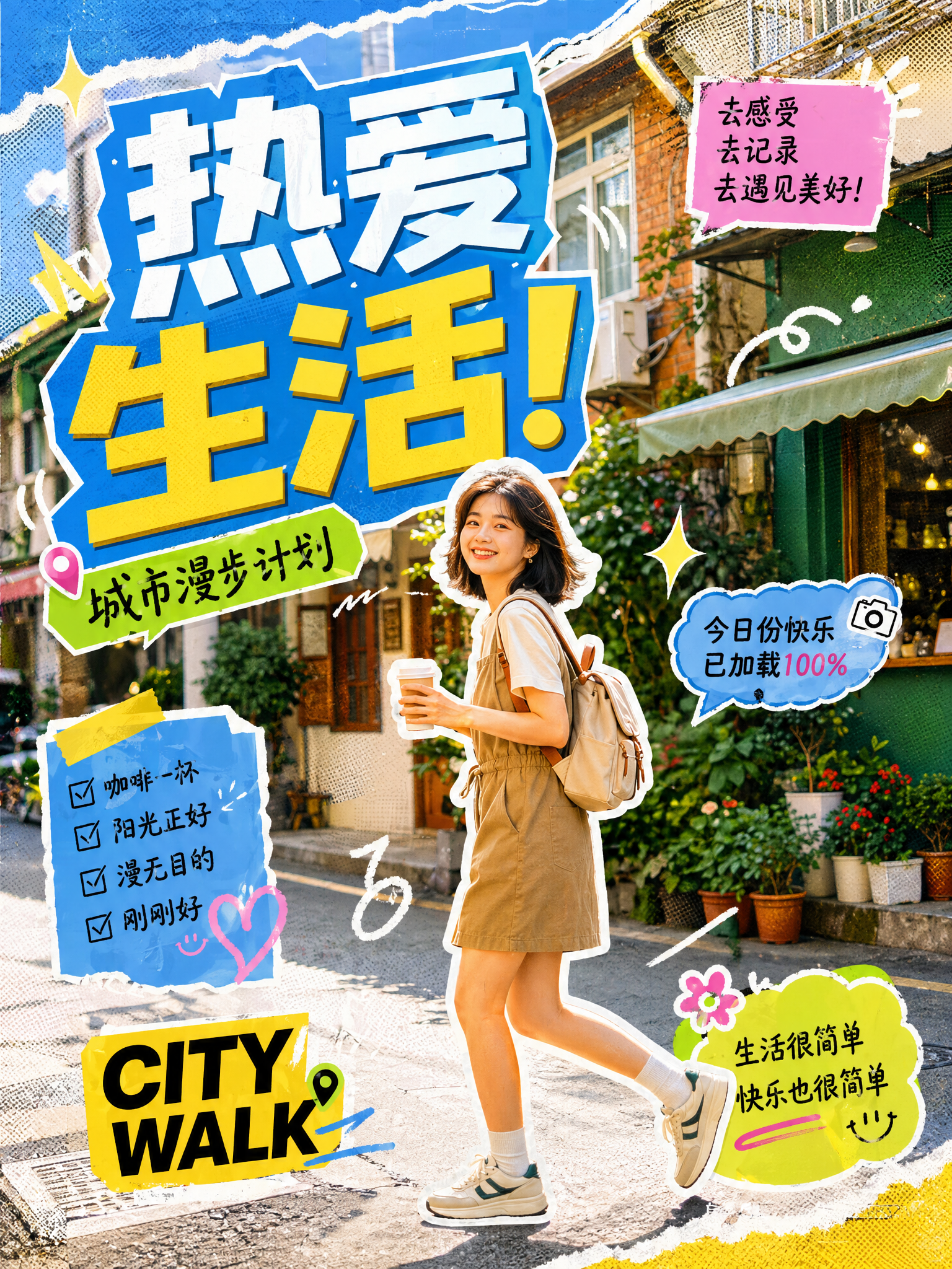 小红书封面排版设计创意海报运营插画手绘