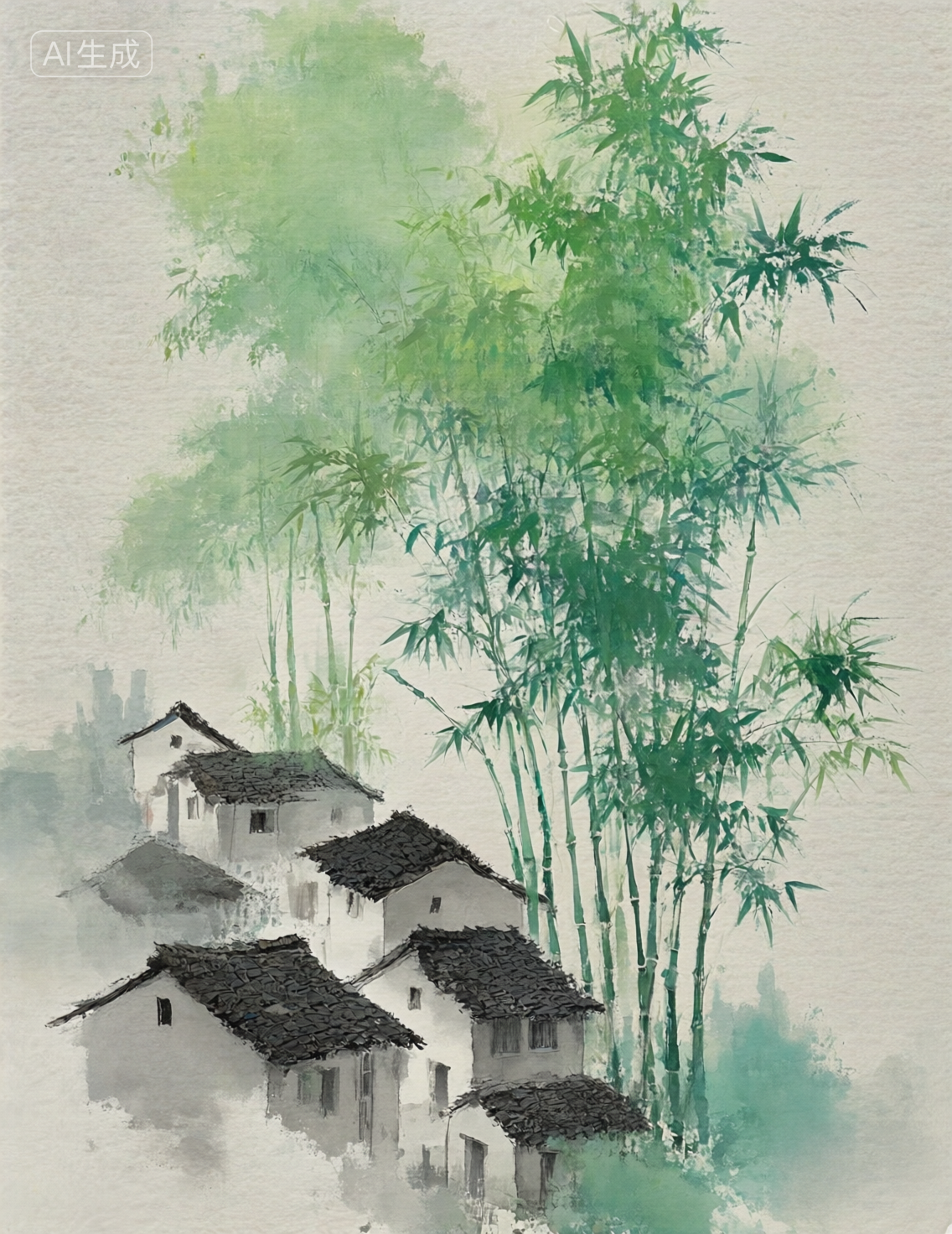 春光明媚水彩花鸟_治愈光影