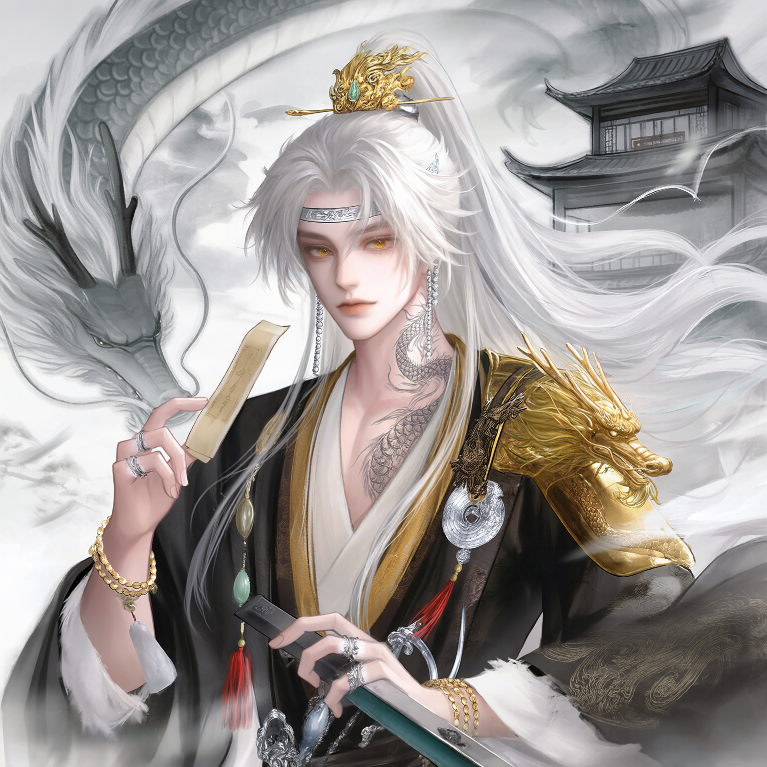 潇-厚涂古风男头