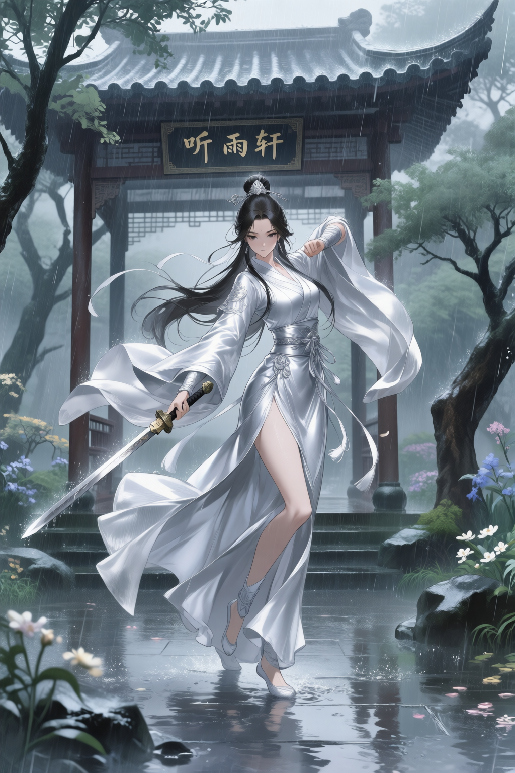 女侠舞剑
