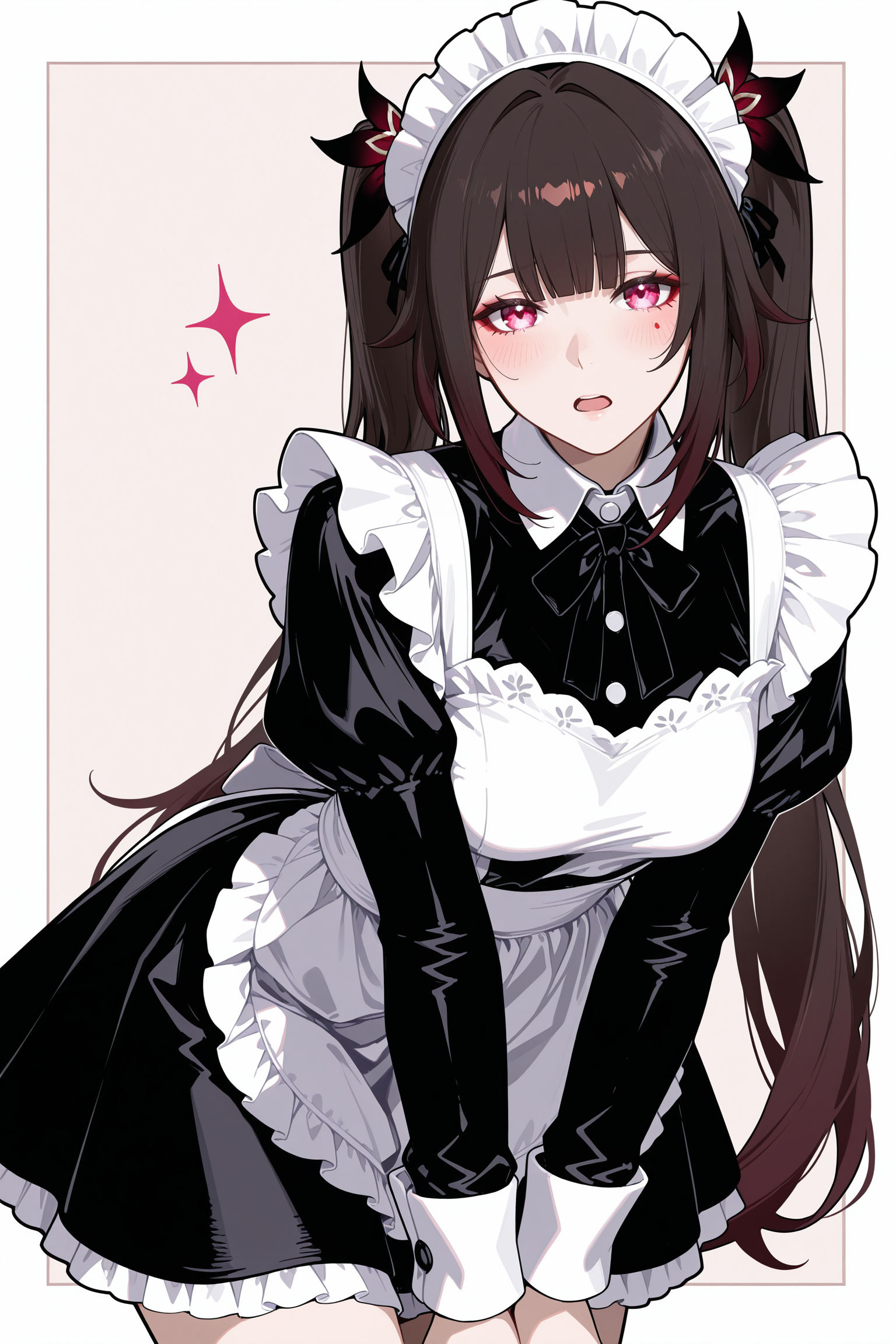女仆装动漫少女插画