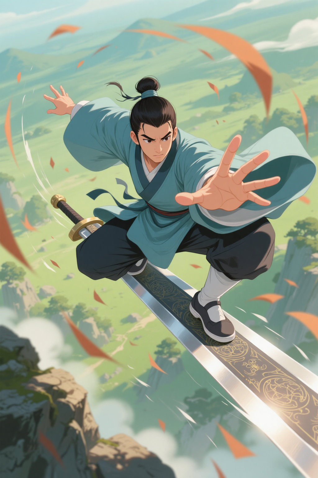 悬空御剑的古风侠客