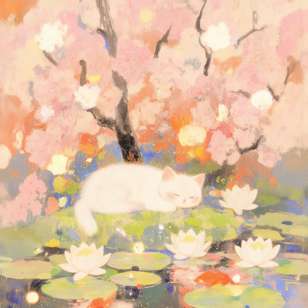 治愈猫咪插画/唯美绘本