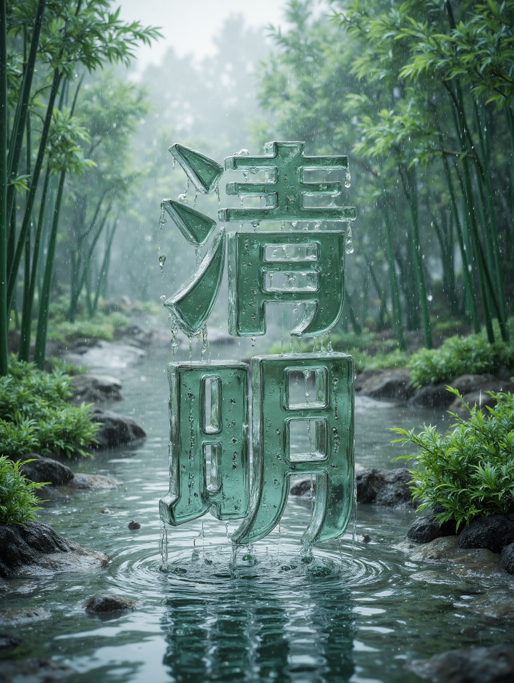雨中竹林里的清凉&ldquo;清明&rdquo;意境
