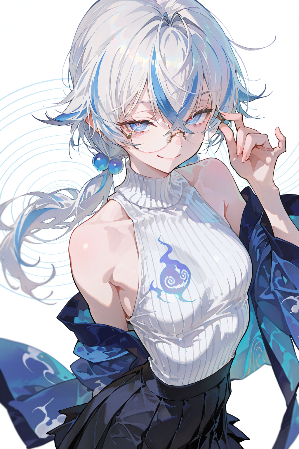 冷色系二次元少女与幽灵伙伴