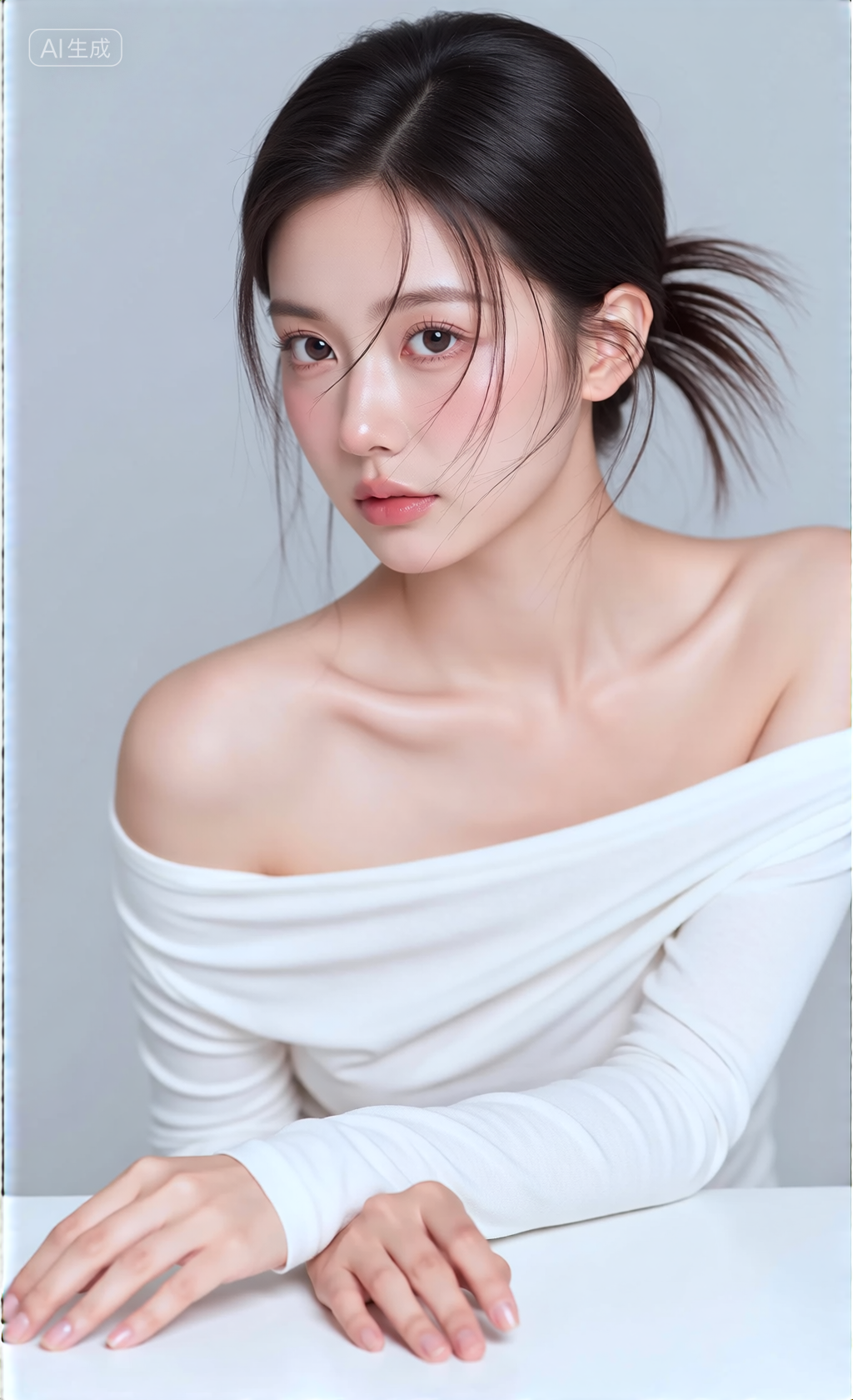 简约棚拍人像特写