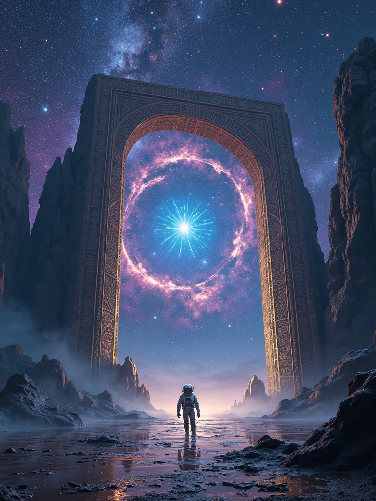 神秘宇宙主题插画